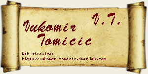 Vukomir Tomičić vizit kartica